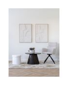 2 chaises de salle à manger Cordoba pivotante couleur sable pieds noirs HN1279 - 56x60x95 cm