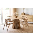 Osaka Esstisch aus natürlichem Eichenfurnier - 120x120x75 cm