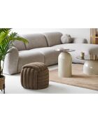 Pouf Napier marron - 48x48x43 cm