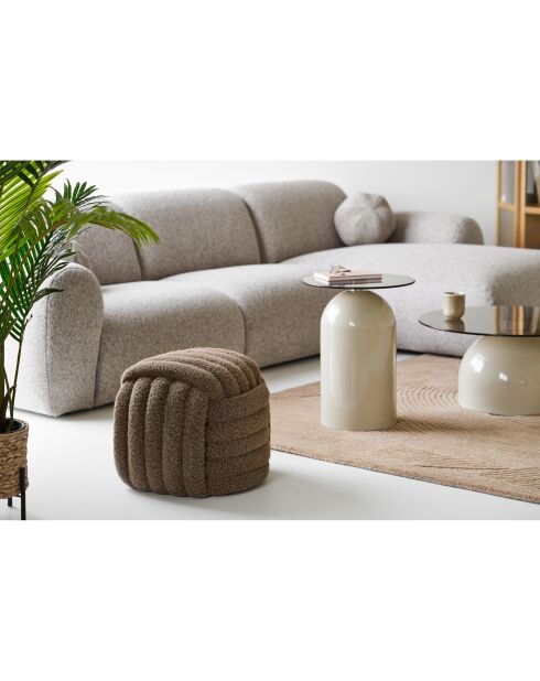 Pouf Napier marron - 48x48x43 cm