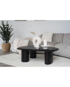 Tirano Couchtisch aus schwarzem Eschenfurnier - 96x78x32 cm