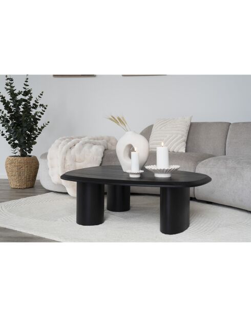 Tirano Couchtisch aus schwarzem Eschenfurnier - 96x78x32 cm