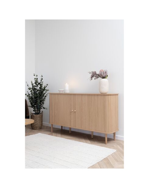 Buffet Nikko 2 portes naturel - 140x40x79 cm