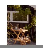 Carrito de té con forma de hada de teca natural - 50x86x81 cm