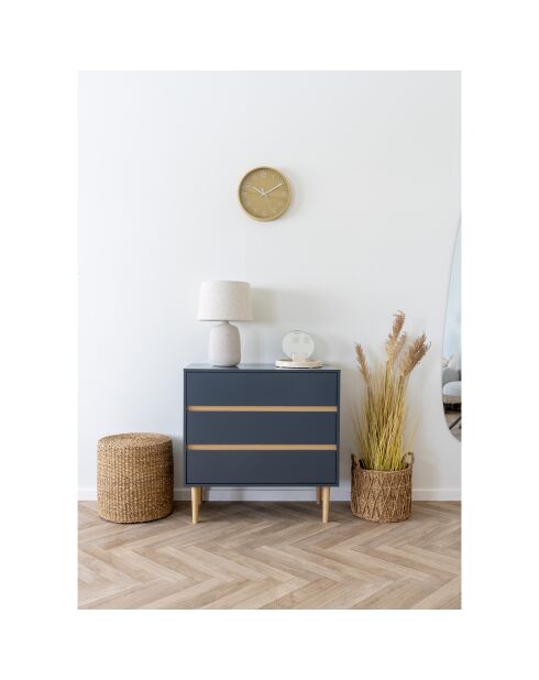 Cómoda Bisley de madera pintada 3 cajones gris oscuro - 40x80x80 cm