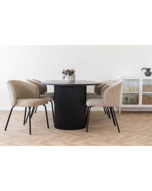 Tavolo da pranzo Boavista marrone scuro - 210x100x75 cm