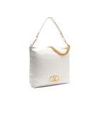 Borsa a tracolla Ecs M Hobo bianco sporco - 35x33x10 cm