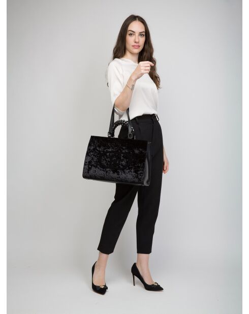 Bolsa de terciopelo negro - 38x26x15 cm