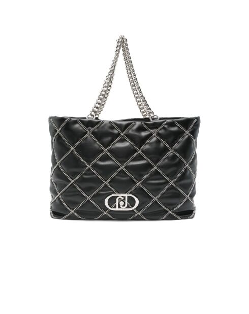 Bandolera de piel negra - 42x28x18 cm