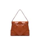 Sac bandoulière patchwork Caramel bronze - 35x28x12 cm