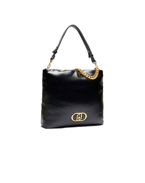 Ecs M Hobo Schultertasche, 35 x 33 x 10 cm, Schwarz