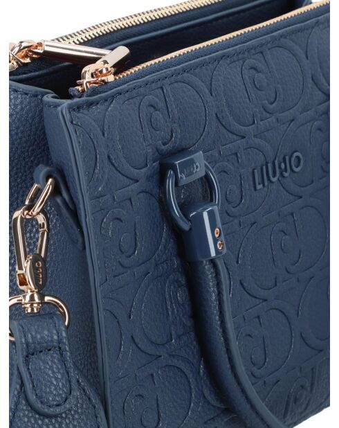 Bandolera con doble cremallera Ecs S Vestido azul - 24x18x10 cm