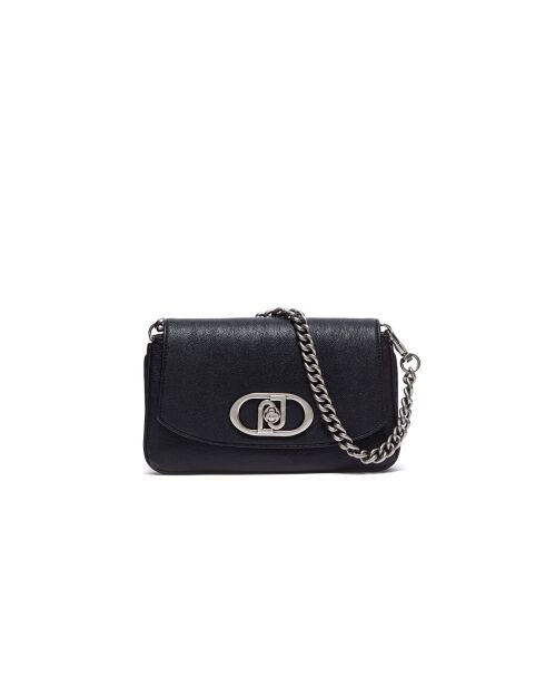 Bandolera de tela revestida negra - 24x3x14 cm