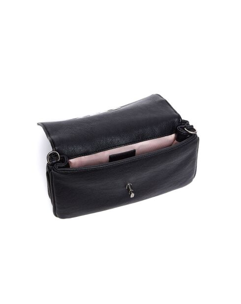 Bandolera de tela revestida negra - 24x3x14 cm