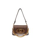 Borsa a tracolla moka effetto metallizzato - 26x16x8 cm