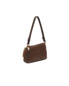 Borsa a tracolla moka effetto metallizzato - 26x16x8 cm