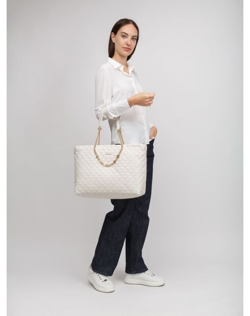 Borsa a tracolla Ecs L Crema - 41x32x16 cm