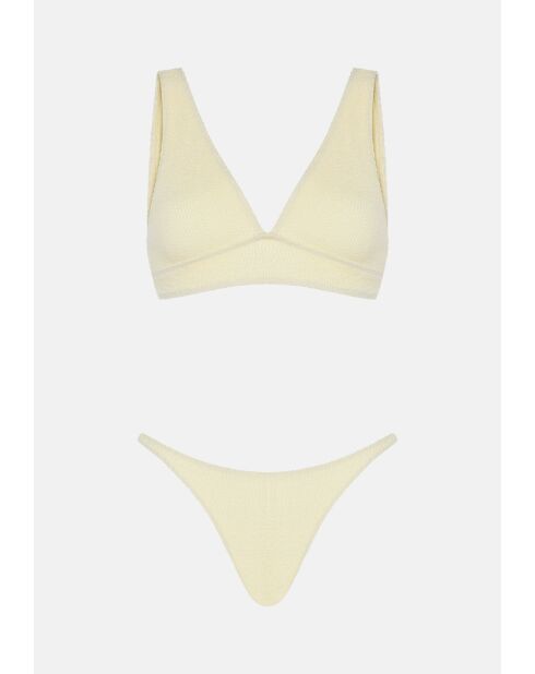 Costume da bagno alto color vaniglia color acqua