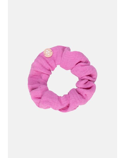 Elastique à cheveux scrunchie rose