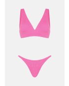 Costume da bagno a taglio alto rosa acqua