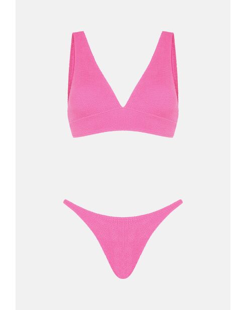 Costume da bagno a taglio alto rosa acqua