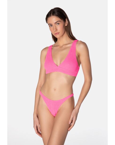 Costume da bagno a taglio alto rosa acqua