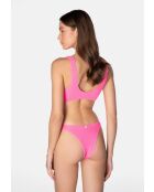 Costume da bagno a taglio alto rosa acqua