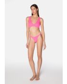 Costume da bagno a taglio alto rosa acqua