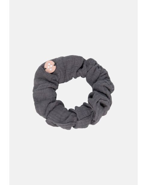 Elastique à cheveux scrunchie charbon