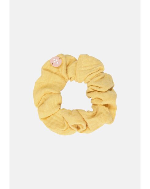 Elastique à cheveux conton scrunchie banane