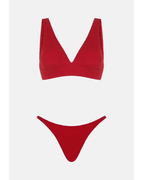 Costume da bagno alto color ciliegia color acqua