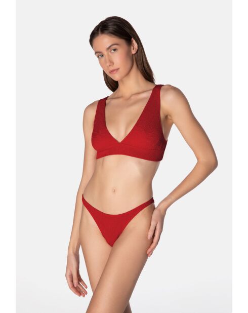 Costume da bagno alto color ciliegia color acqua