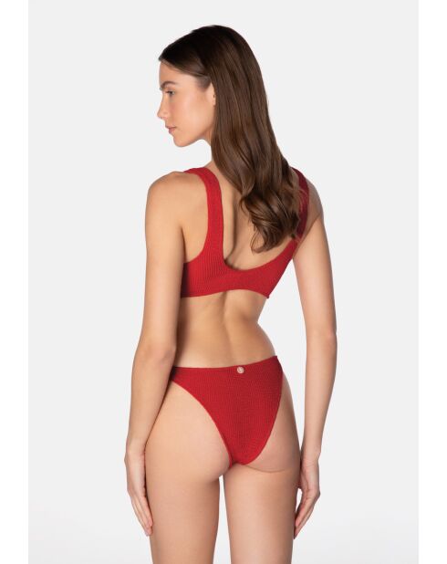 Costume da bagno alto color ciliegia color acqua