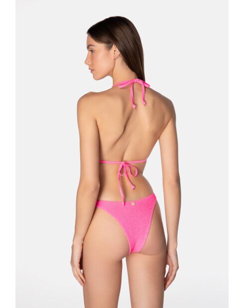 Roze hoog uitgesneden badpak met kauwgom Mia