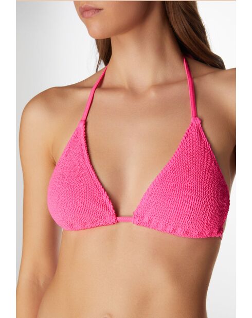 Roze hoog uitgesneden badpak met kauwgom Mia