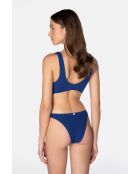 Hoog uitgesneden badpak Aqua Blueberry