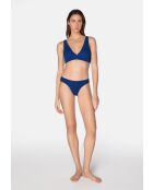 Hoog uitgesneden badpak Aqua Blueberry