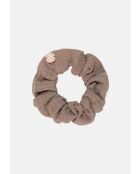 Elastique à cheveux scrunchie noisettes
