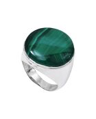 Anello in argento e pietra semipreziosa verde