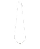 Halsketting in zilver en witte steen