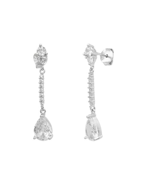 Boucle d'oreilles en argent & oz blanches