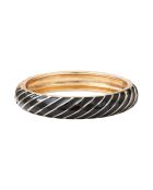 Bracciale in ottone dorato e lacca nera