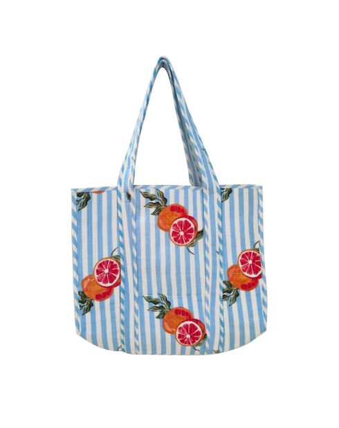 Citrus hemelsblauwe draagtas - 40x40 cm