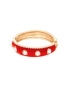Bracciale rigido in perle rosse Amok