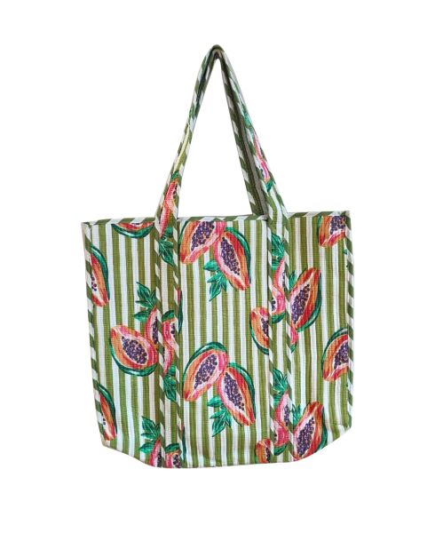 Strandtas Papaya groen - 45x45 cm