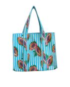 Turkoois strandtas Papaya - 45x45 cm