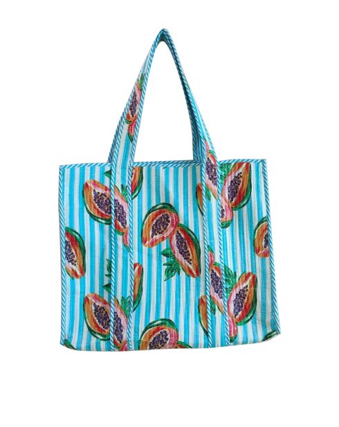 Turkoois strandtas Papaya - 45x45 cm