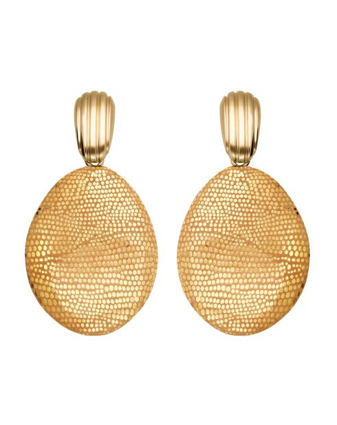 Gouden leren oorbellen van Paradis. Standaardtitel