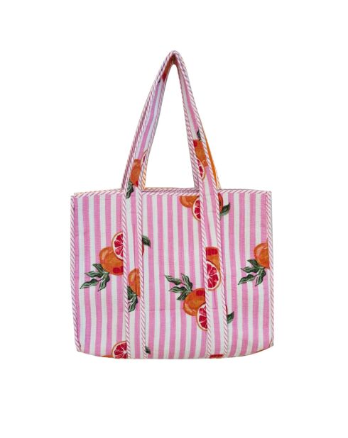 Bolsa de mano rosa cítrica, 40 x 40 cm