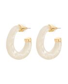 Boucles d'oreilles Créoles Paradis nacre